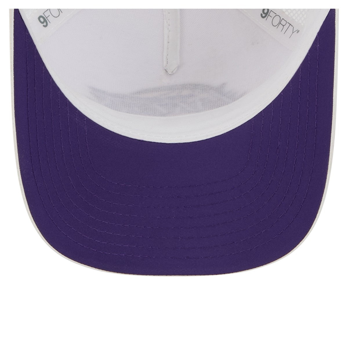 Los Angeles Lakers Featherweight Team Tape 9FORTY M-Crown A-Frame Adjustable Hat White - NBA