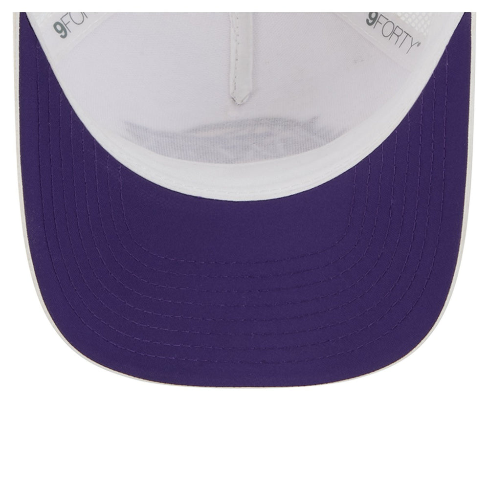Los Angeles Lakers Featherweight Team Tape 9FORTY M-Crown A-Frame Adjustable Hat White - NBA