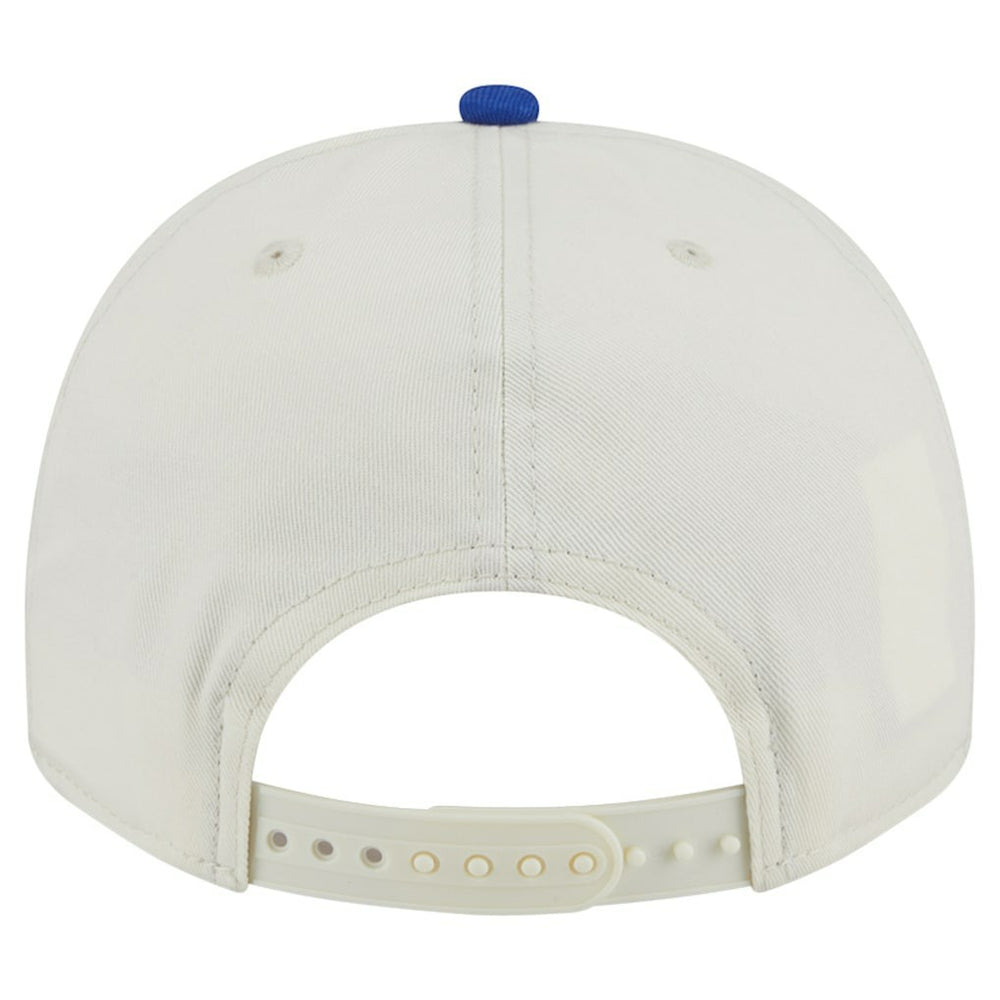 Golden State Warriors Chainstitch 9FIFTY A-Frame Snapback Hat Cream/Royal - NBA