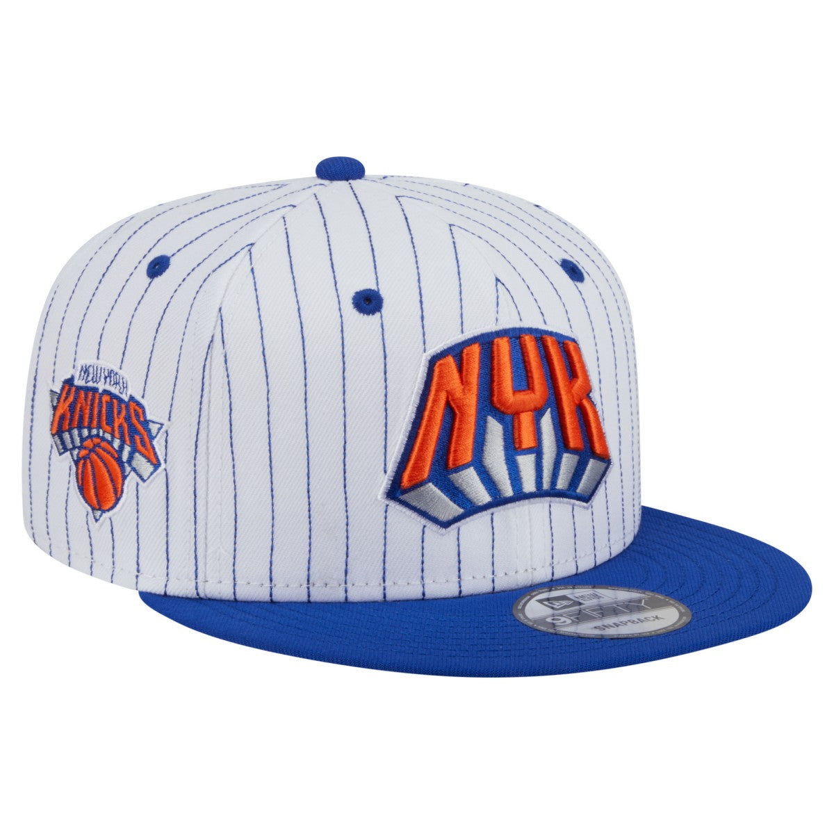 New York Knicks Deceptor Pinstripe 9FIFTY Snapback Hat White - NBA