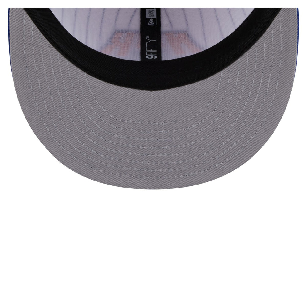 New York Knicks Deceptor Pinstripe 9FIFTY Snapback Hat White - NBA