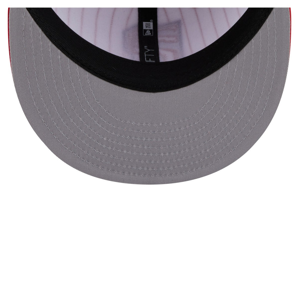 Toronto Raptors Deceptor Pinstripe 9FIFTY Snapback Hat White - NBA