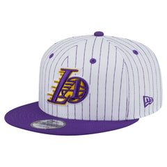 Los Angeles Lakers Deceptor Pinstripe 9FIFTY Snapback Hat White - NBA