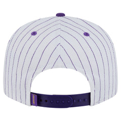 Los Angeles Lakers Deceptor Pinstripe 9FIFTY Snapback Hat White - NBA