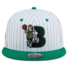 Boston Celtics Deceptor Pinstripe 9FIFTY Snapback Hat White - NBA