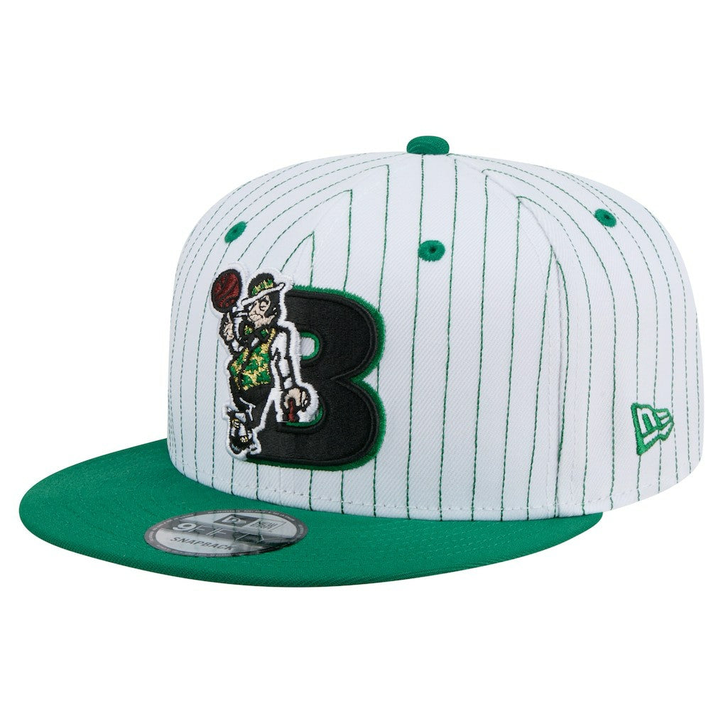 Boston Celtics Deceptor Pinstripe 9FIFTY Snapback Hat White - NBA