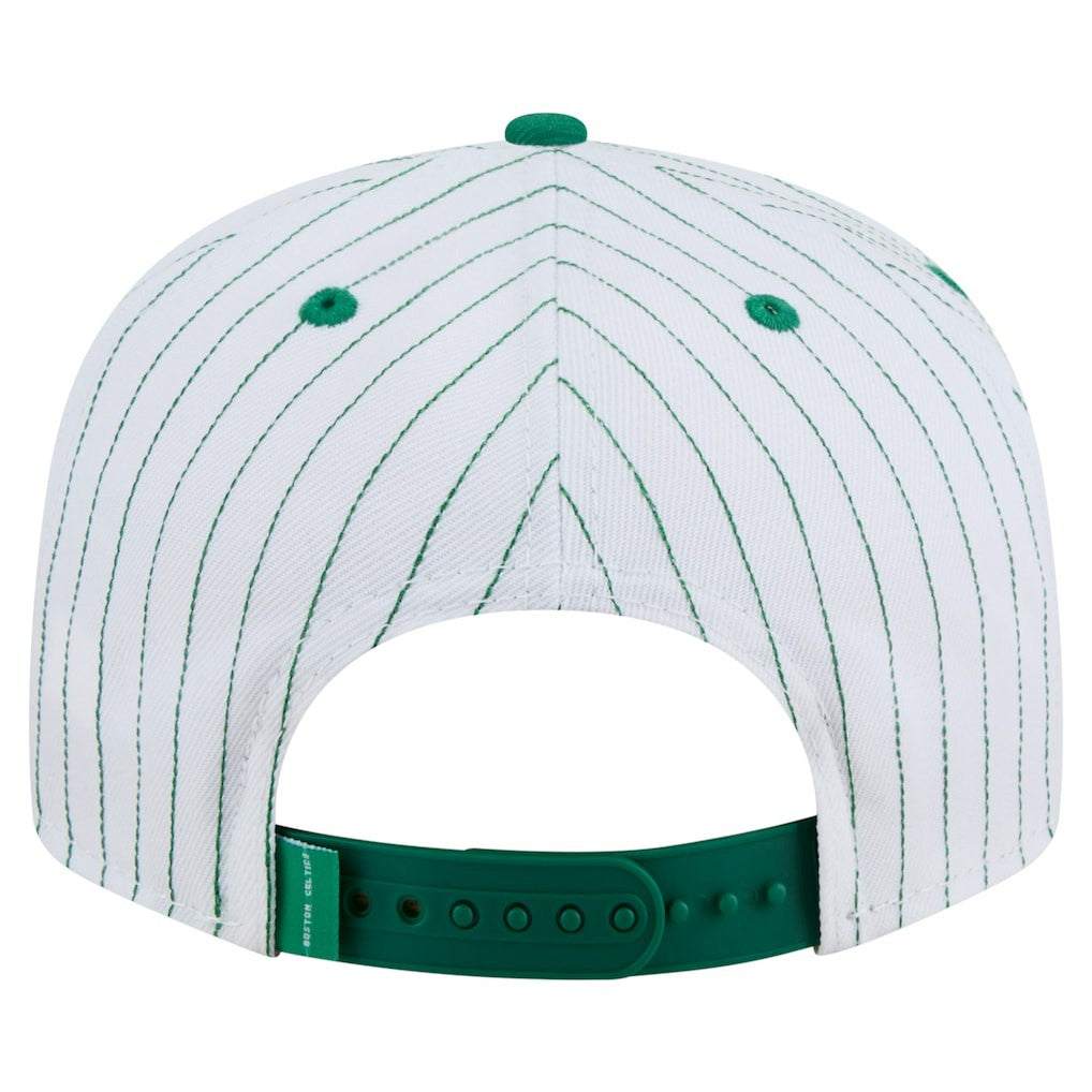 Boston Celtics Deceptor Pinstripe 9FIFTY Snapback Hat White - NBA