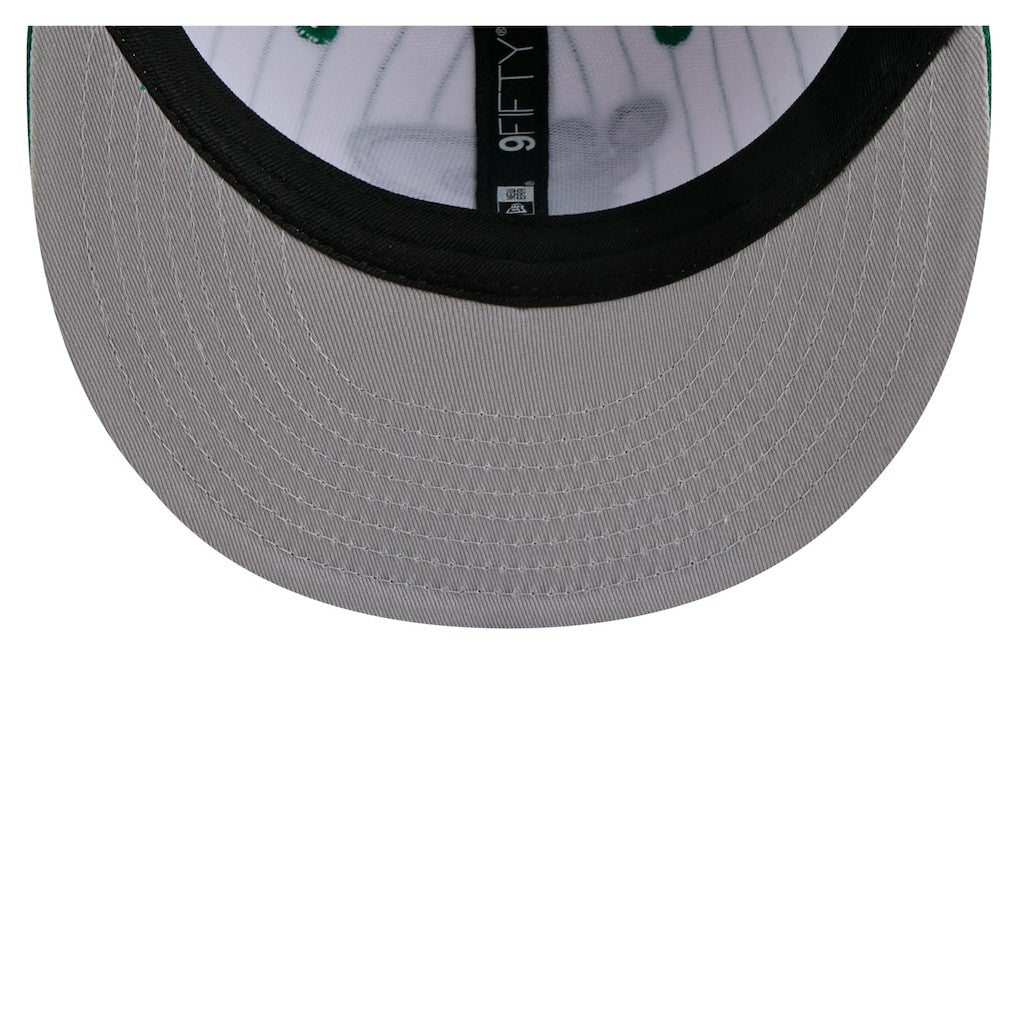Boston Celtics Deceptor Pinstripe 9FIFTY Snapback Hat White - NBA