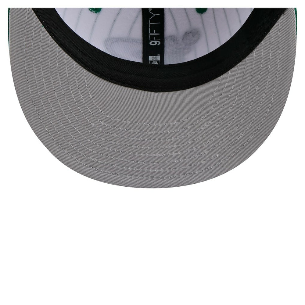 Boston Celtics Deceptor Pinstripe 9FIFTY Snapback Hat White - NBA