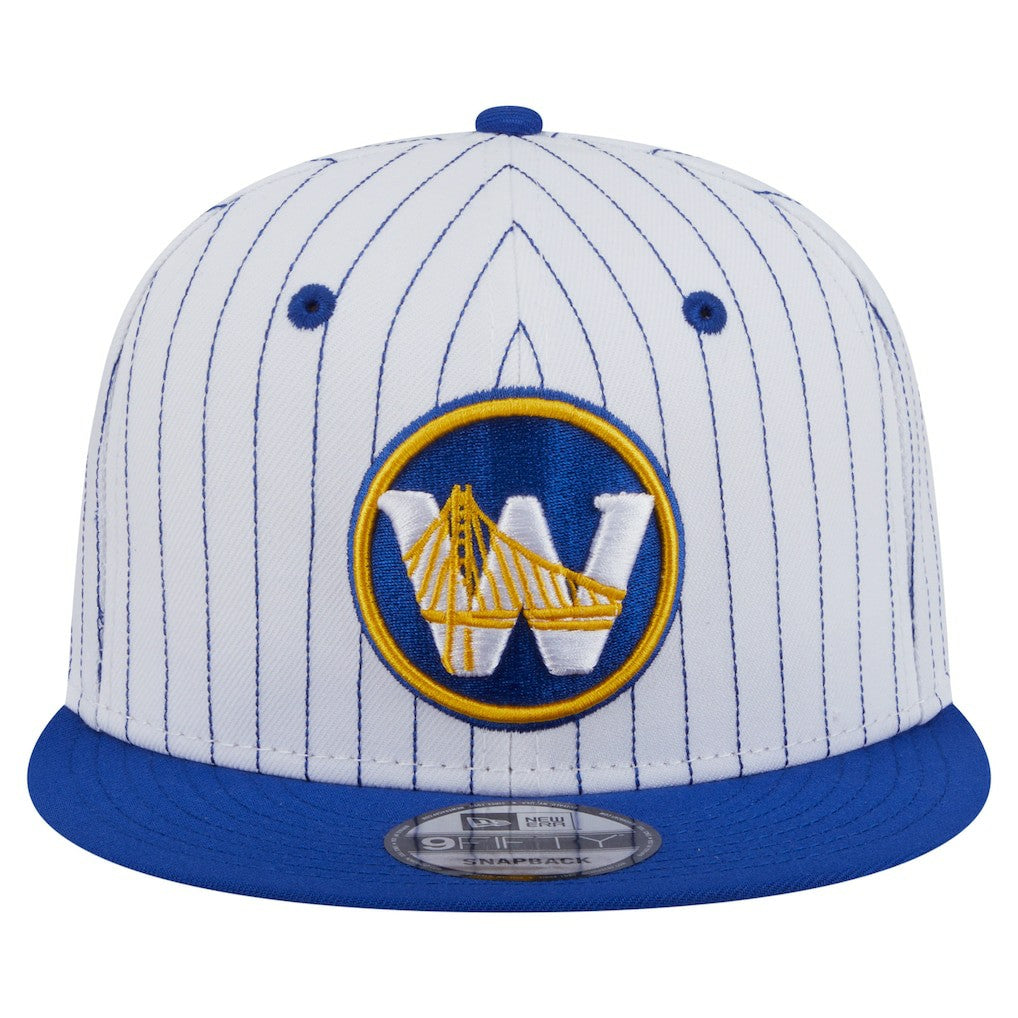 Golden State Warriors Deceptor Pinstripe 9FIFTY Snapback Hat White - NBA