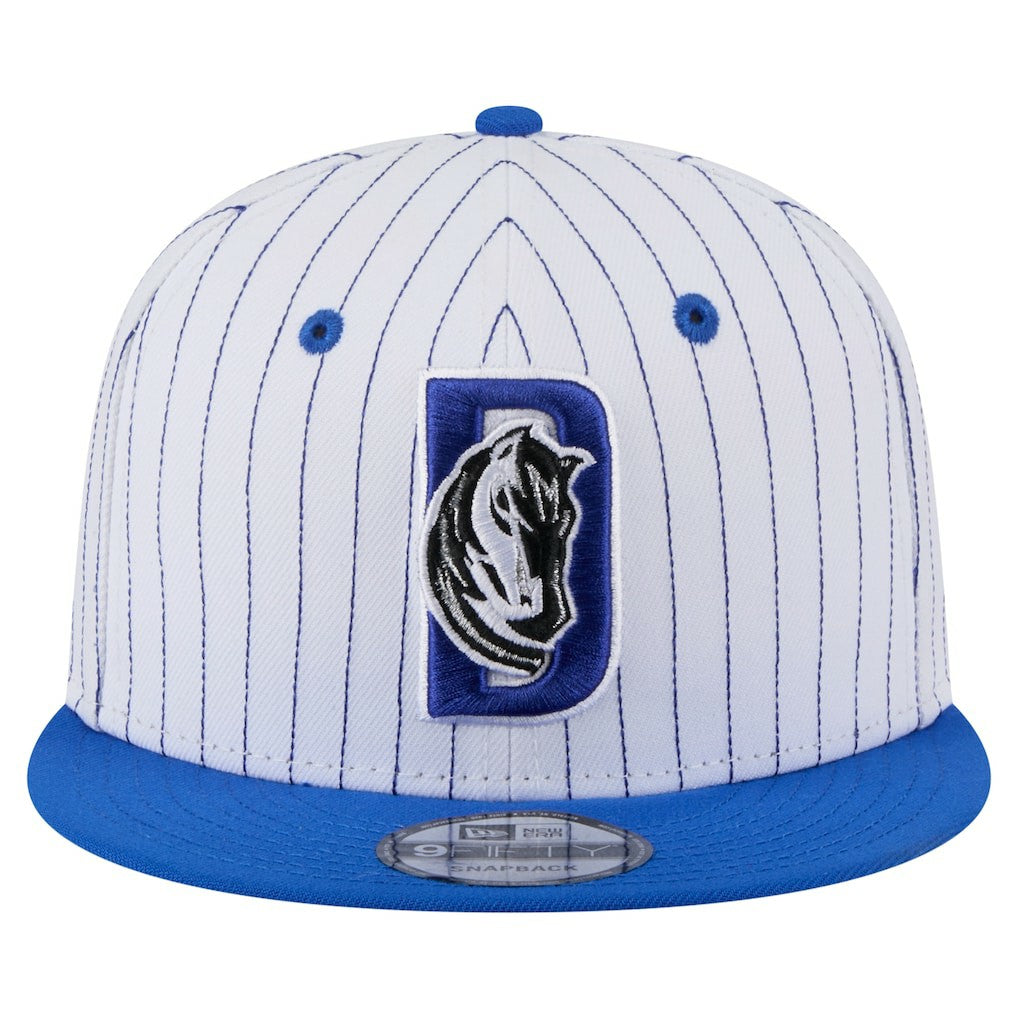 Dallas Mavericks Deceptor Pinstripe 9FIFTY Snapback Hat White - NBA