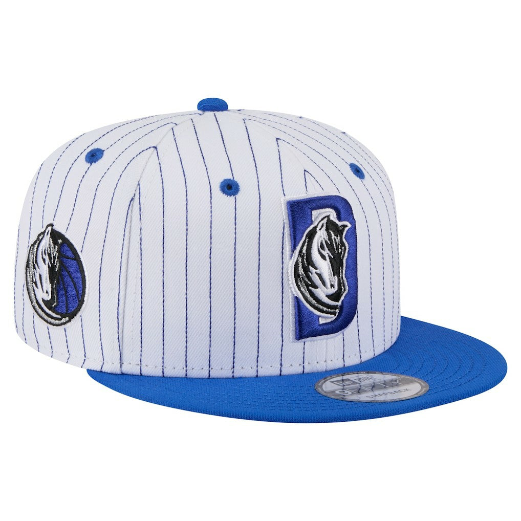 Dallas Mavericks Deceptor Pinstripe 9FIFTY Snapback Hat White - NBA