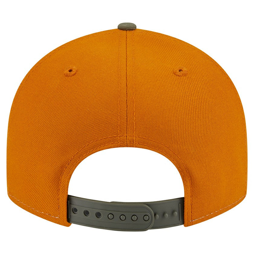 Los Angeles Lakers Two-Tone Color Pack Split Panel 9FIFTY Adjustable Hat Olive/Burnt Orange - NBA