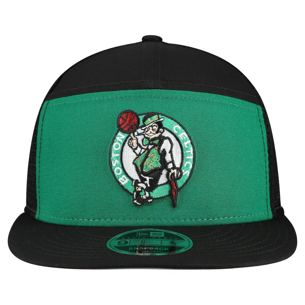 Boston Celtics Outdoor Split Panel 9FIFTY Snapback Hat Kelly Green/Black - NBA