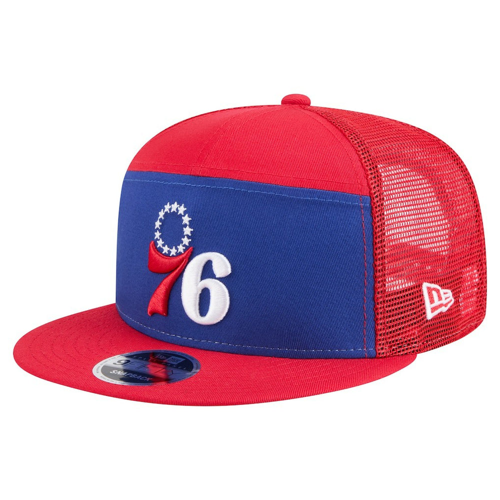 Philadelphia 76ers Outdoor Split Panel 9FIFTY Snapback Hat Royal/Red - NBA