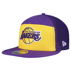 Los Angeles Lakers Outdoor Split Panel 9FIFTY Snapback Hat Gold/Purple - NBA
