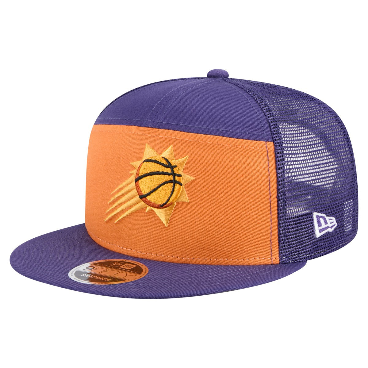 Phoenix Suns Outdoor Split Panel 9FIFTY Snapback Hat Orange/Purple - NBA
