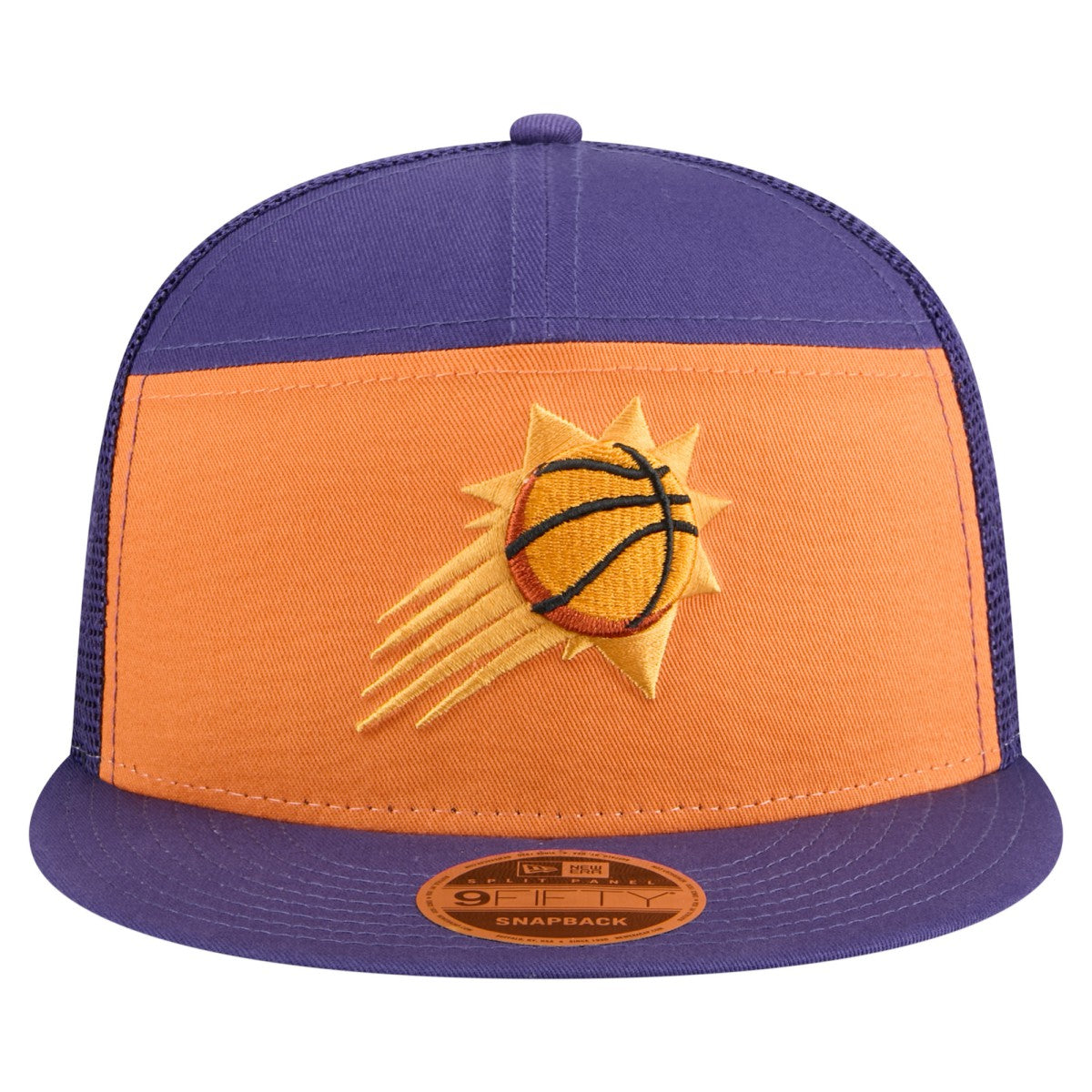 Phoenix Suns Outdoor Split Panel 9FIFTY Snapback Hat Orange/Purple - NBA