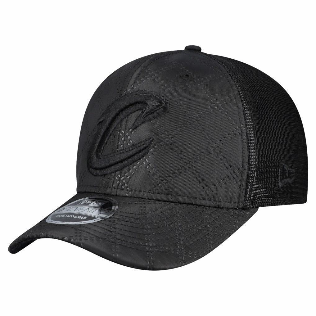 Cleveland Cavaliers Quilted 9SEVENTY Trucker Adjustable Hat Black - NBA
