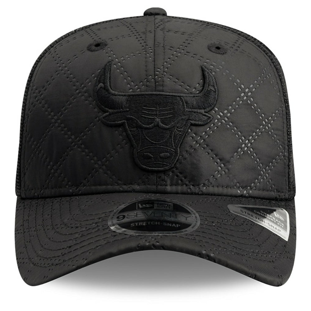 Chicago Bulls Quilted 9SEVENTY Trucker Adjustable Hat Black - NBA