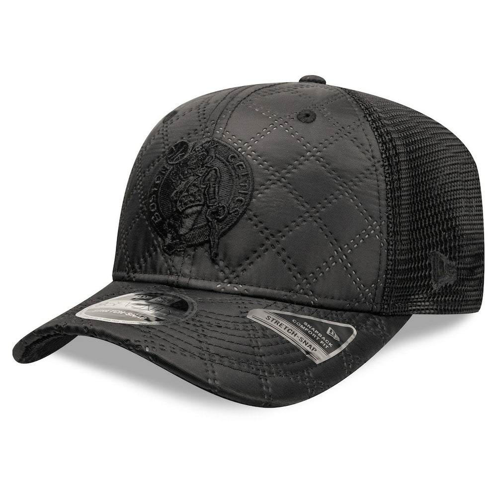 Boston Celtics Quilted 9SEVENTY Trucker Adjustable Hat Black - NBA