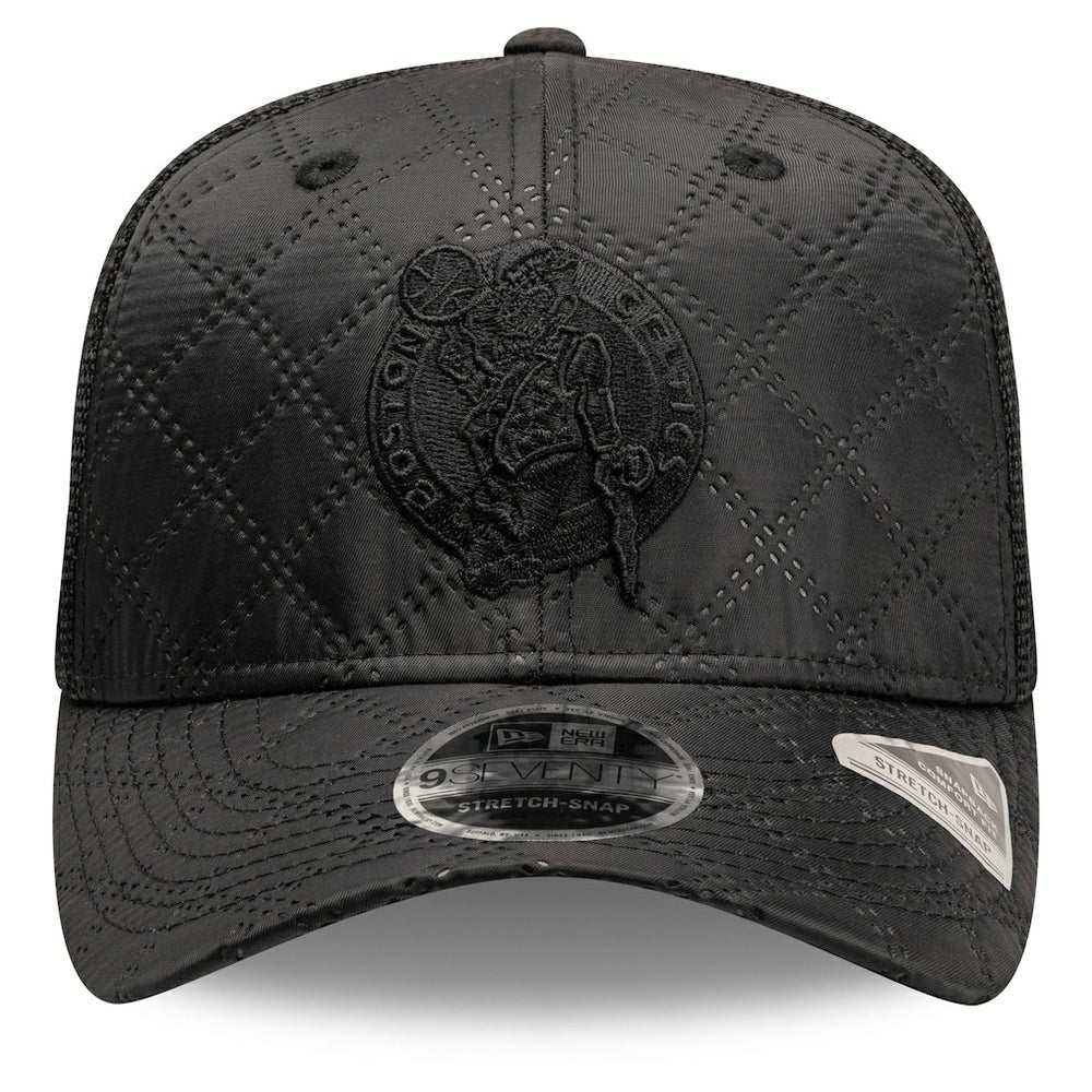 Boston Celtics Quilted 9SEVENTY Trucker Adjustable Hat Black - NBA