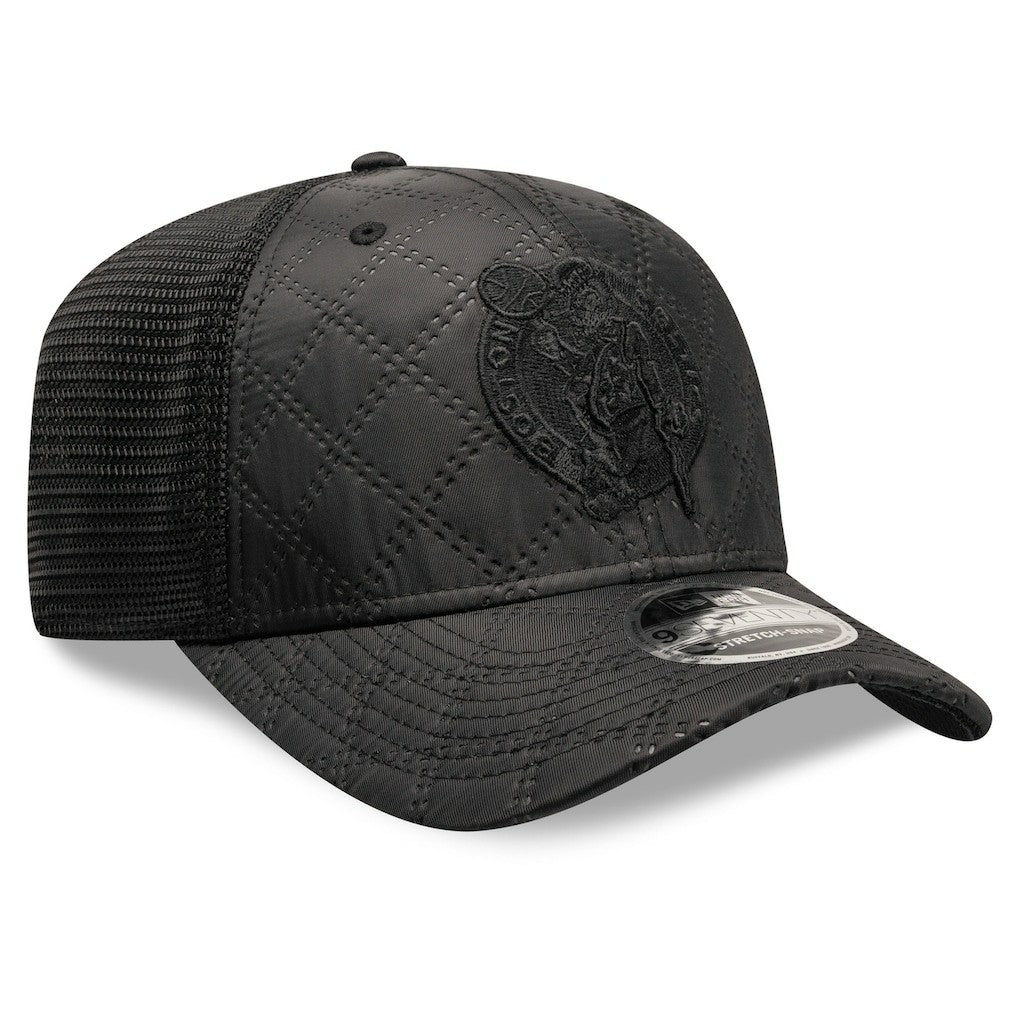 Boston Celtics Quilted 9SEVENTY Trucker Adjustable Hat Black - NBA