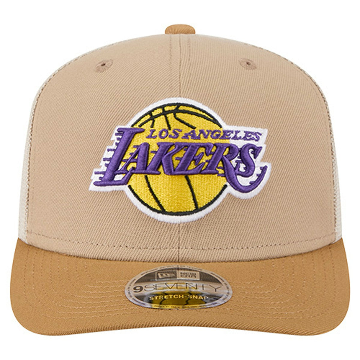 Los Angeles Lakers Two-Tone 9SEVENTY Adjustable Trucker Hat Tan/Light Brown - NBA
