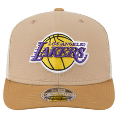 Los Angeles Lakers Two-Tone 9SEVENTY Adjustable Trucker Hat Tan/Light Brown - NBA