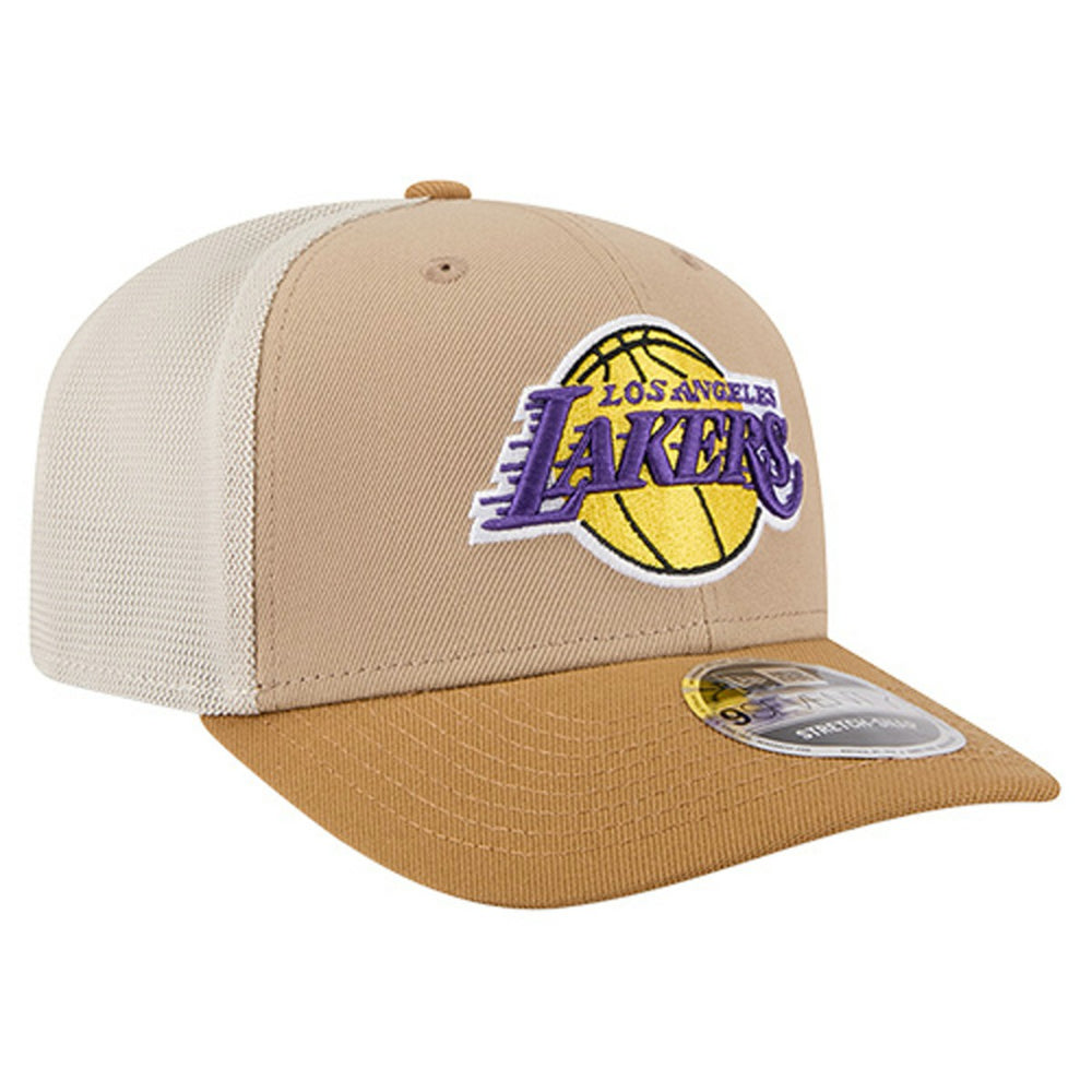 Los Angeles Lakers Two-Tone 9SEVENTY Adjustable Trucker Hat Tan/Light Brown - NBA