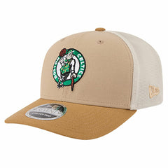 Boston Celtics Two-Tone 9SEVENTY Adjustable Trucker Hat Tan/Light Brown - NBA