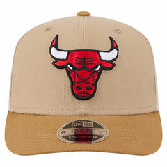 Chicago Bulls Two-Tone 9SEVENTY Adjustable Trucker Hat Tan/Light Brown - NBA