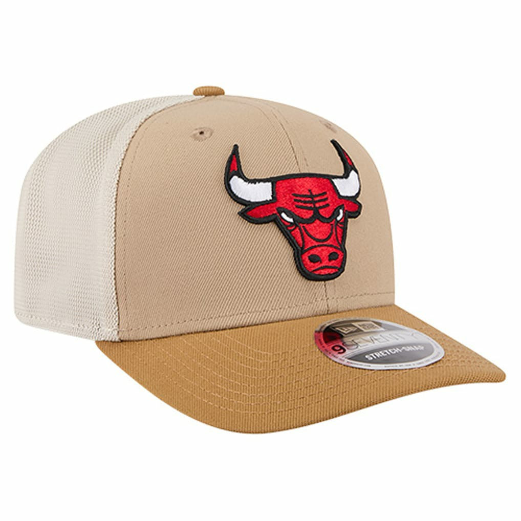 Chicago Bulls Two-Tone 9SEVENTY Adjustable Trucker Hat Tan/Light Brown - NBA