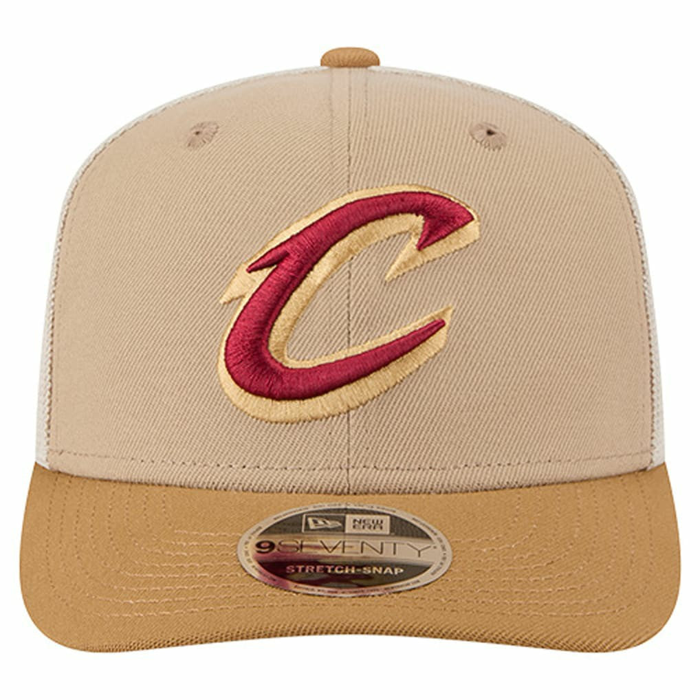 Cleveland Cavaliers Two-Tone 9SEVENTY Adjustable Trucker Hat Tan/Light Brown - NBA