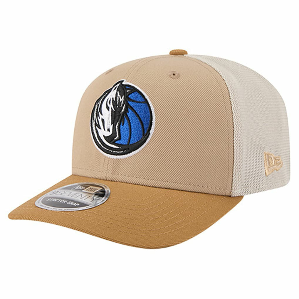 Dallas Mavericks Two-Tone 9SEVENTY Adjustable Trucker Hat Tan/Light Brown - NBA