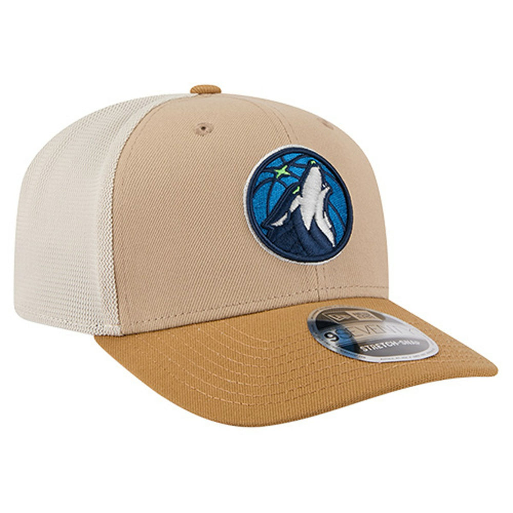Minnesota Timberwolves Two-Tone 9SEVENTY Adjustable Trucker Hat Tan/Light Brown - NBA