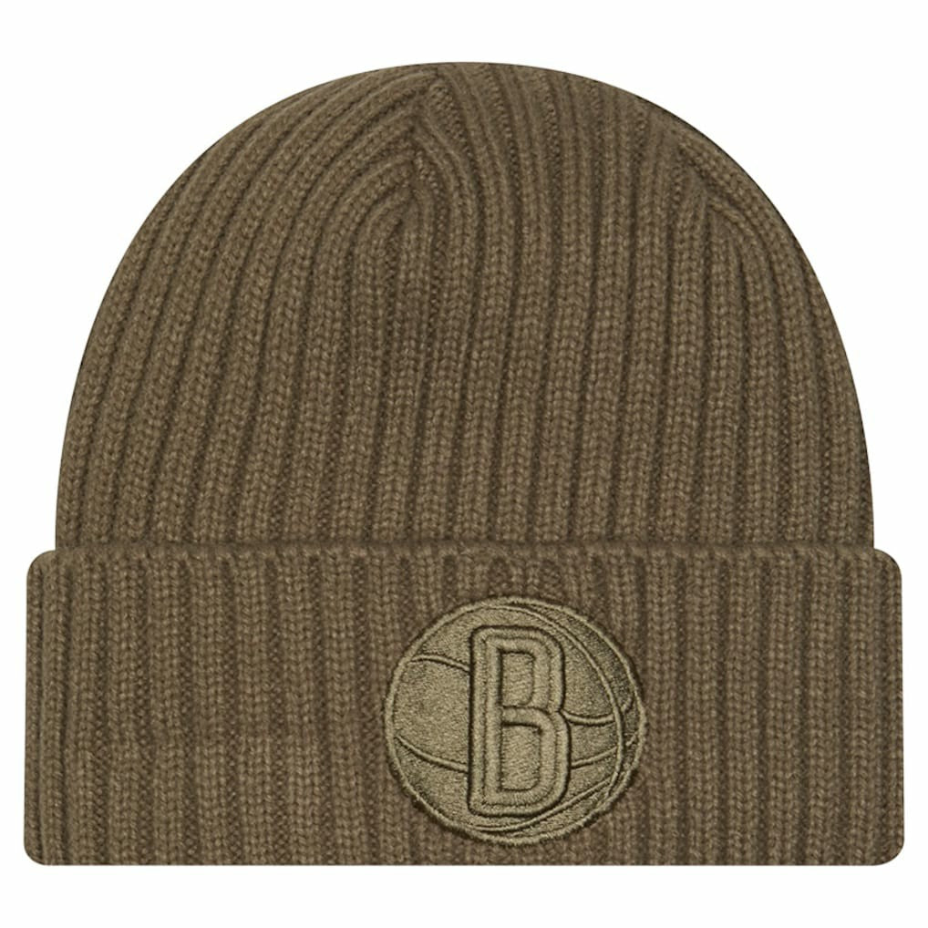 Brooklyn Nets Color Pack Cuffed Knit Hat Olive - NBA
