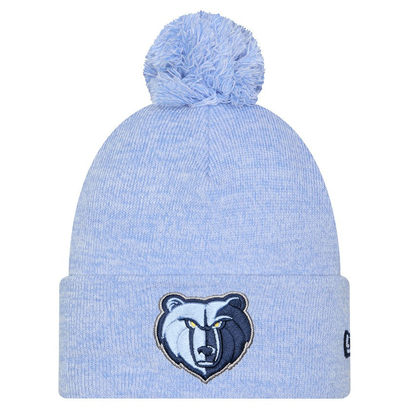 Memphis Grizzlies Marled Cuffed Knit Hat with Pom Light Blue - NBA