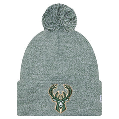 Milwaukee Bucks Marled Cuffed Knit Hat with Pom Hunter Green - NBA