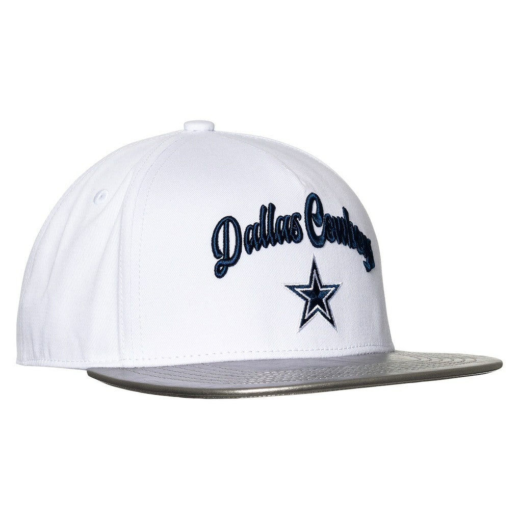 Dallas Cowboys The Wild Collective Women's Two-Tone Snapback Hat White/Silver | NFL