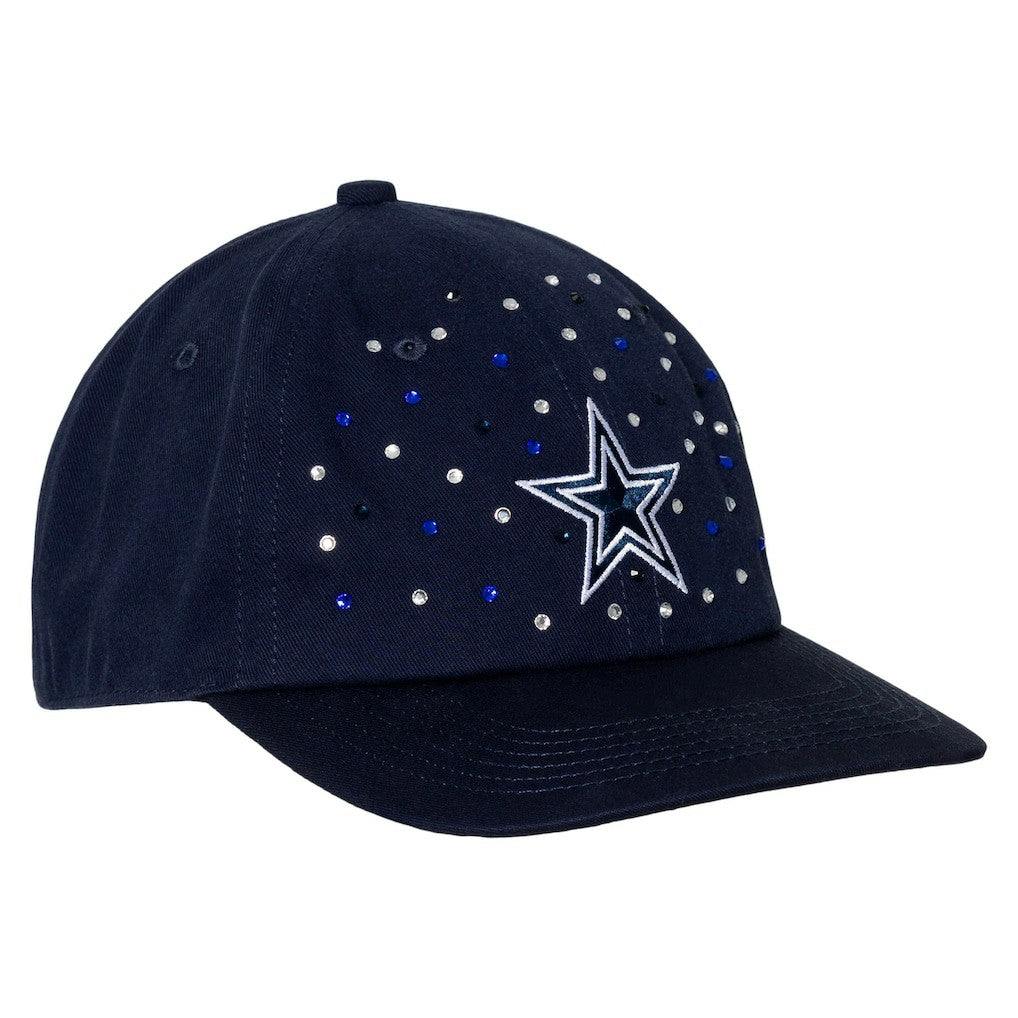 Dallas Cowboys The Wild Collective Women's Jeweled Adjustable Hat Navy | NFL