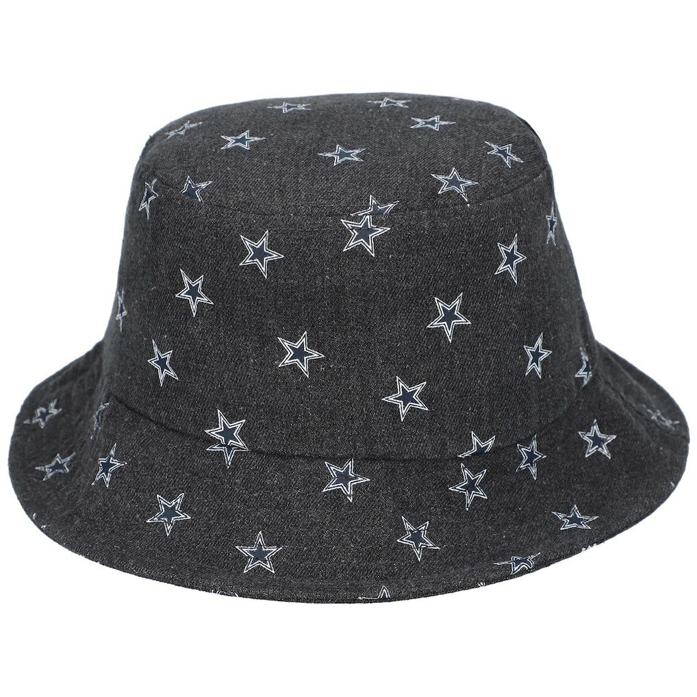 Dallas Cowboys The Wild Collective Women's Denim Bucket Hat Black | NFL