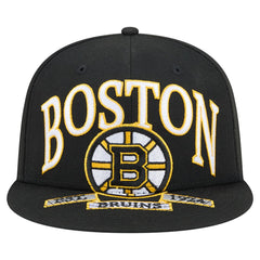 Boston Bruins New Era Oversized Vintage Arch 59Fifty Fitted Hat - Black - NHL