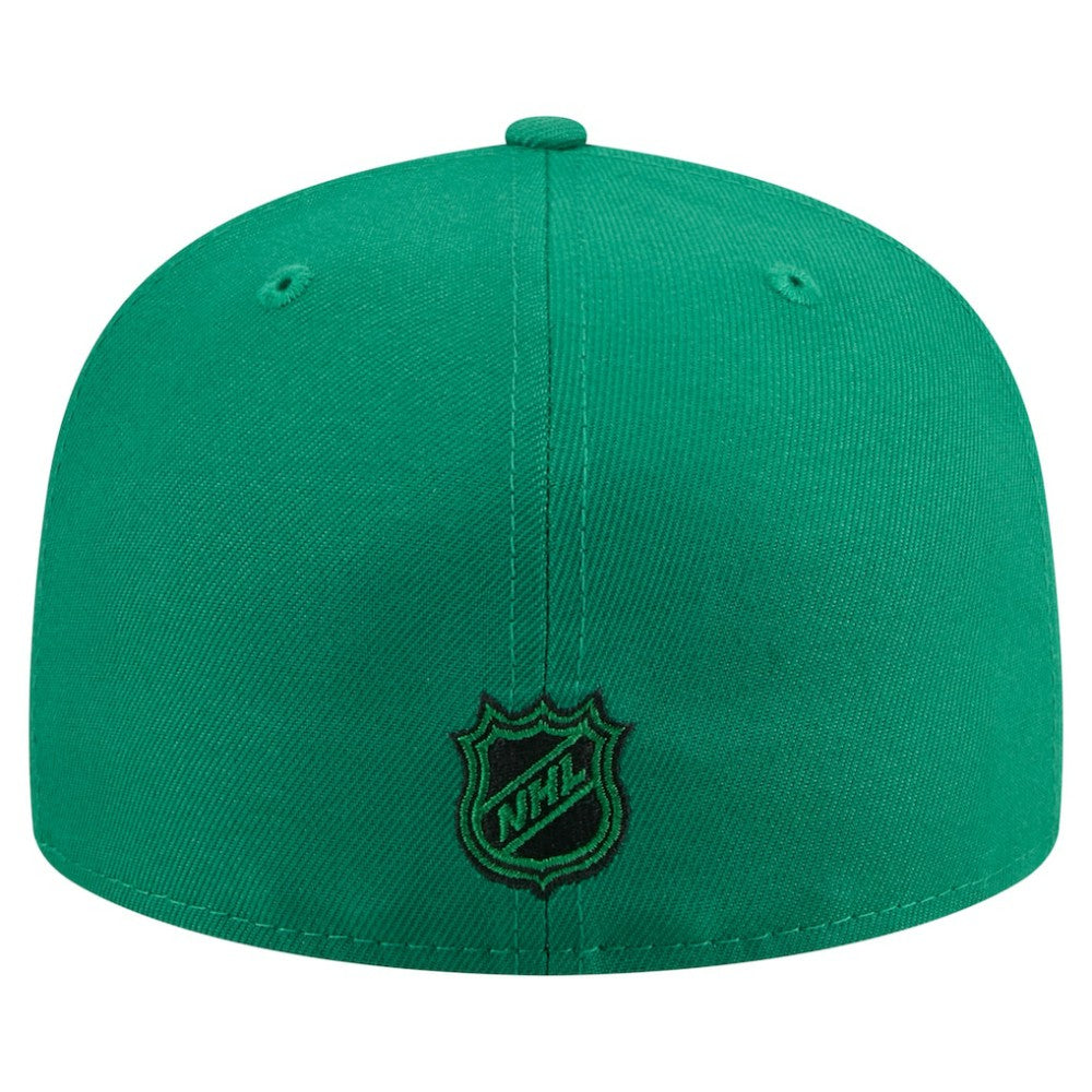 Dallas Stars New Era Oversized Vintage Arch 59Fifty Fitted Hat - Kelly Green - NHL