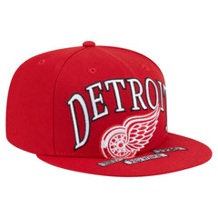 Detroit Red Wings New Era Oversized Vintage Arch 59Fifty Fitted Hat - Red - NHL