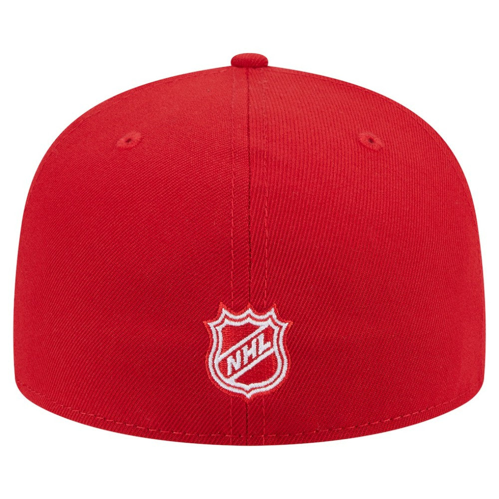 Detroit Red Wings New Era Oversized Vintage Arch 59Fifty Fitted Hat - Red - NHL