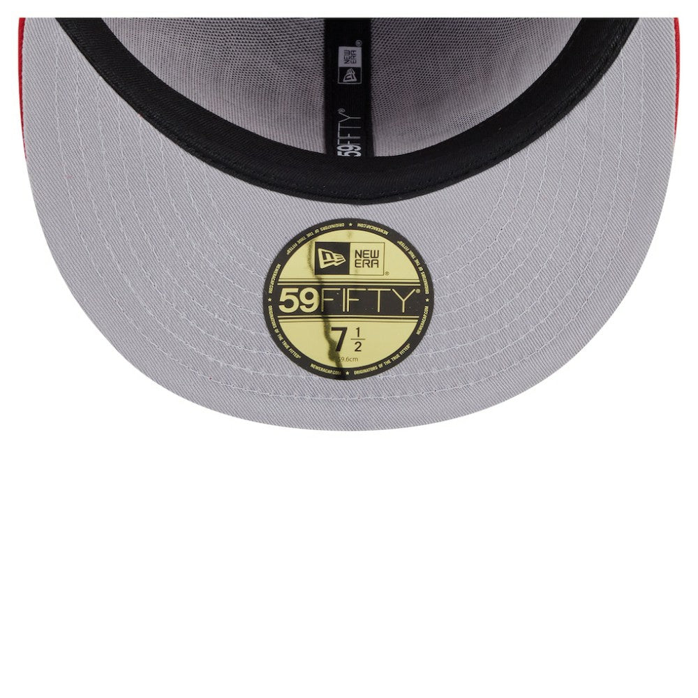 Detroit Red Wings New Era Oversized Vintage Arch 59Fifty Fitted Hat - Red - NHL