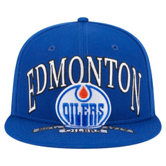 Edmonton Oilers New Era Oversized Vintage Arch 59Fifty Fitted Hat - Royal - NHL