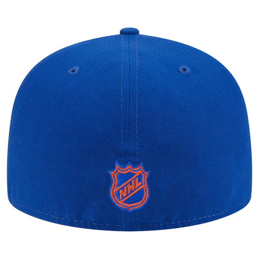 Edmonton Oilers New Era Oversized Vintage Arch 59Fifty Fitted Hat - Royal - NHL