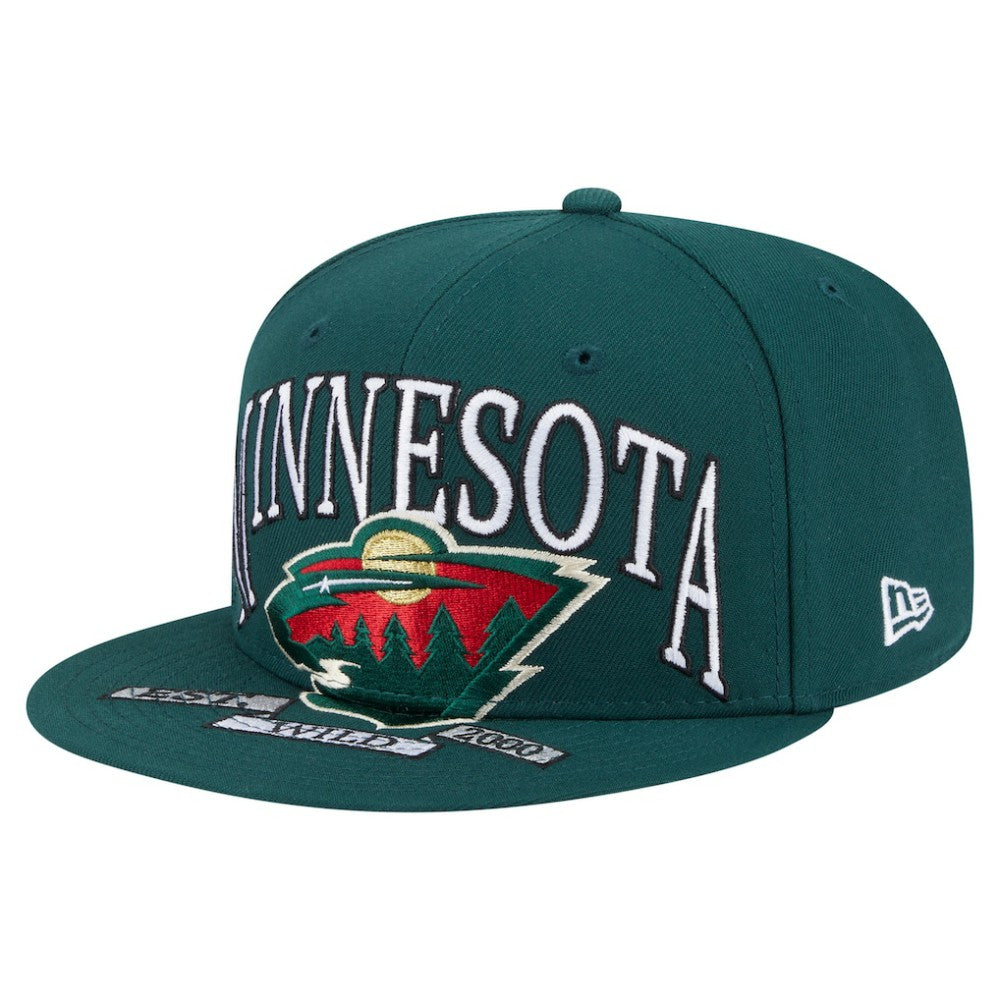 Minnesota Wild New Era Oversized Vintage Arch 59Fifty Fitted Hat - Green - NHL